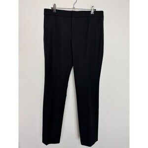 Banana Republic Size 6 Ryan-Fit Slim Straight Pant Black Mid Rise Career Stretch